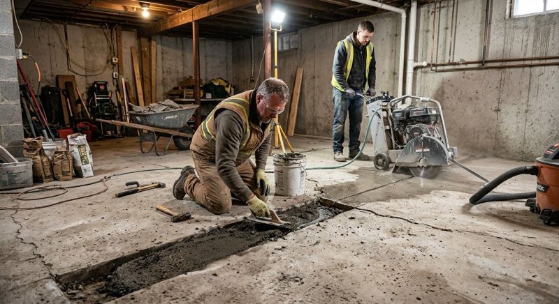 Cracked Basement Floor Repair in Fort Myers Beach, FL